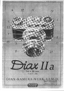 Diax 2 a manual. Camera Instructions.